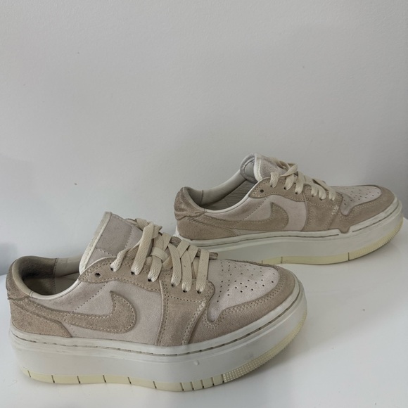 Nike Shoes - Nike Air Jordan 1 Low Platform Beige Suede | Women’s US 6.5